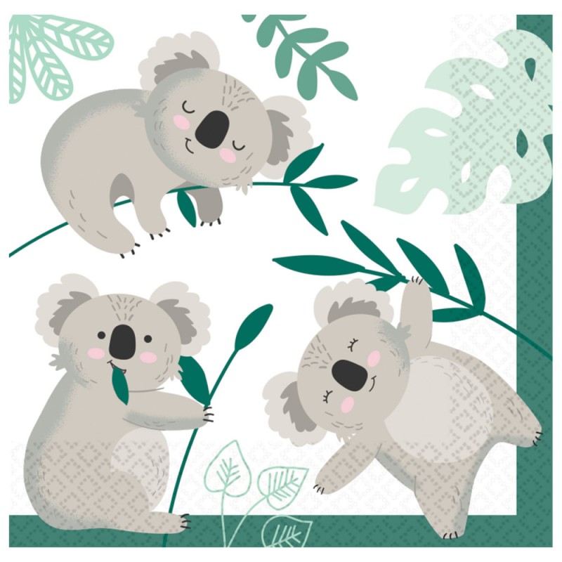 Koala Eucalyptus napkin set of 16 33x33 cm