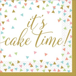 Party Cake Time Confetti Napkin Pack of 36 33x33 cm