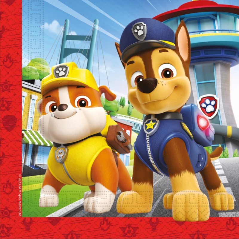 Paw Patrol Rescue Heroes Serviette 20 Stk 33x33 cm FSC