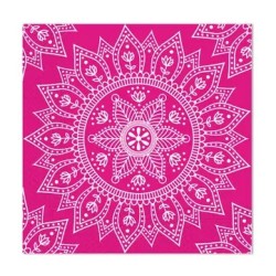 Farbe Fuchsia White Mandala Serviette 20 Stk, 33x33 cm FSC