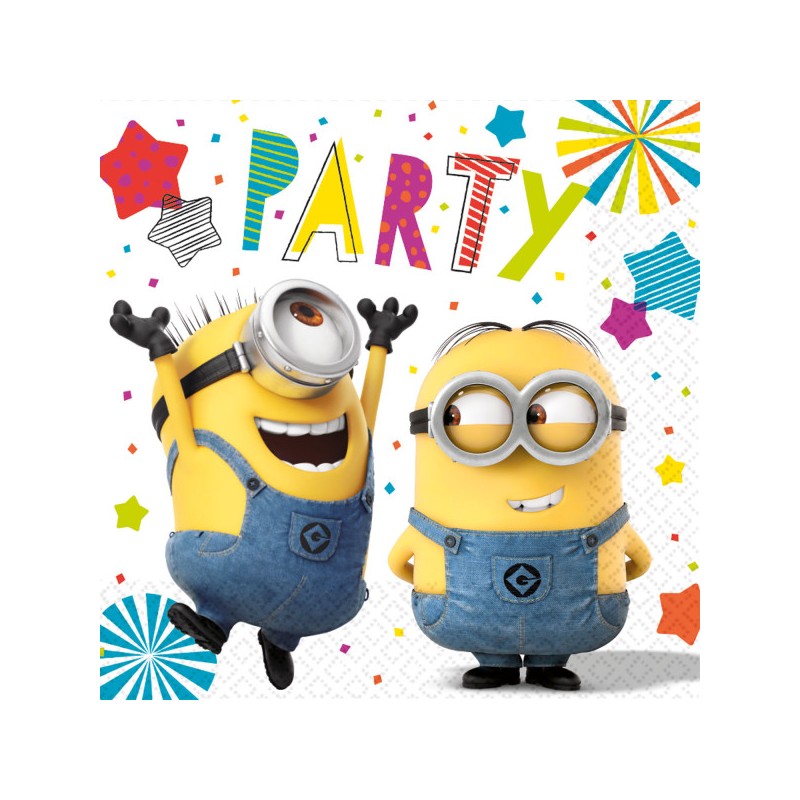 Minions Hooray 16-piece napkin 33x33 cm