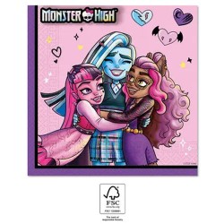 Serviette Monster High Friends 20 pièces 33x33 cm FSC