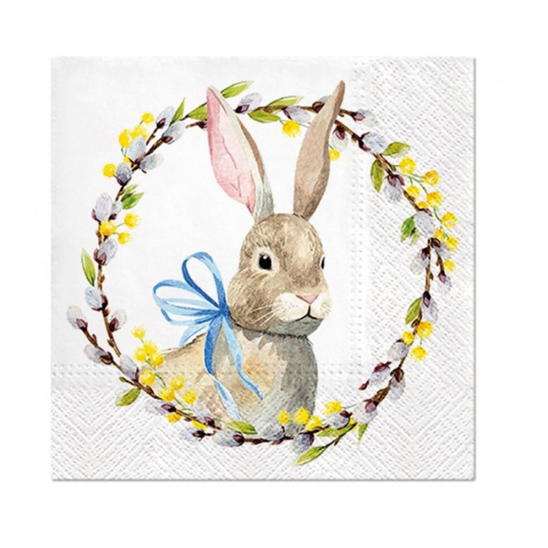 Rabbit Wreath s napkin 20 pcs 33x33 cm