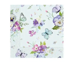 Butterfly Turquoise napkin 20 pcs 33x33 cm FSC