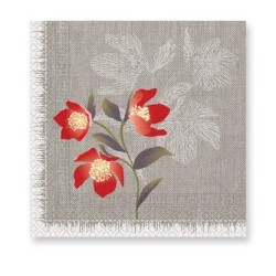 Flower Poppies Poppies Napkin 20 pcs, 33x33 cm FSC