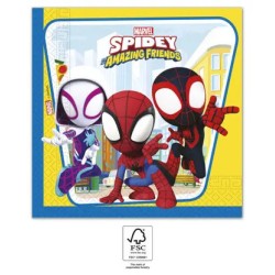 Serviette Spiderman Spidey 20 pièces 33x33 cm FSC