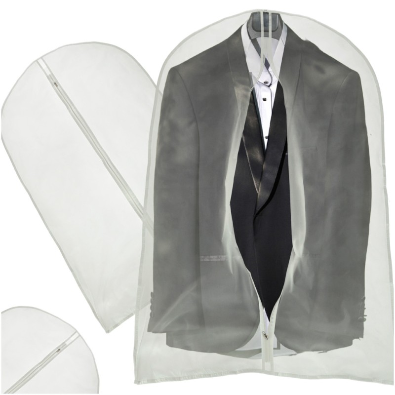 Housse de costume de vêtements transparente 60x120cm
