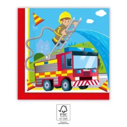 Feuerwehrmann Rescue 20 Stk. Serviette 33x33 cm FSC