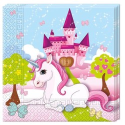 Unicorn Castle napkin 20 pcs 33x33 cm