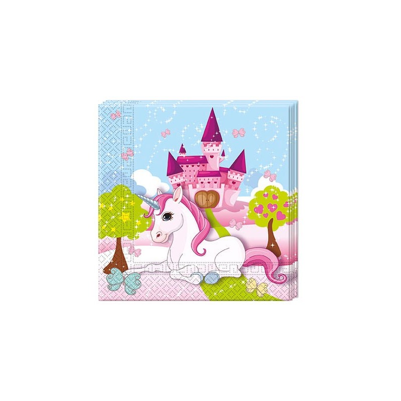 Unicorn Castle napkin 20 pcs 33x33 cm