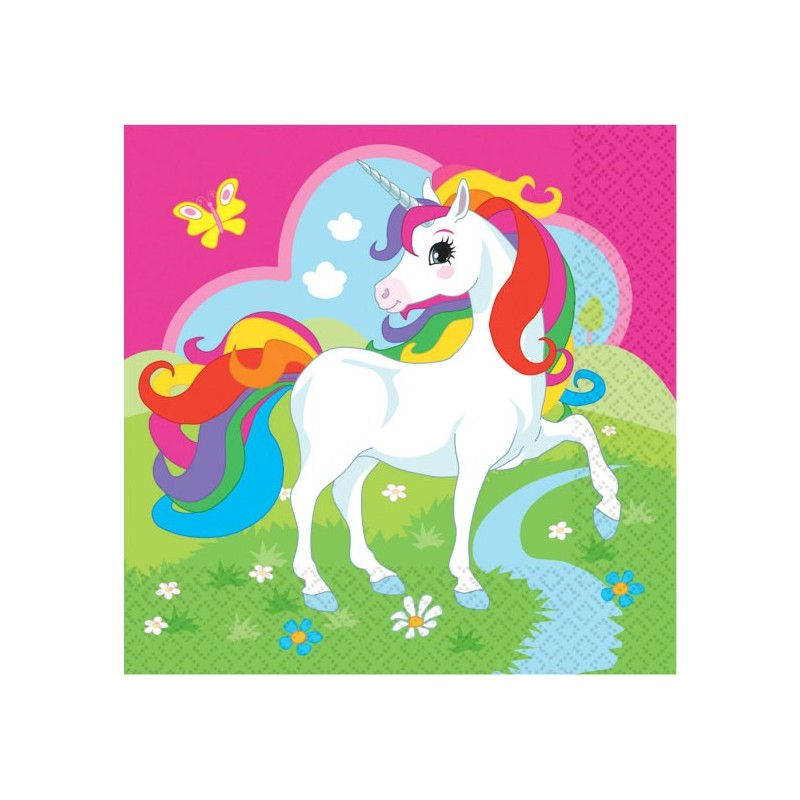 Unicorn Meadow napkin 20 pieces 33x33 cm