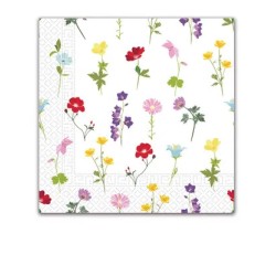 Flower Flowers Field 20-piece napkin, 33x33 cm FSC