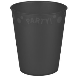 Gobelet en plastique noir Party Black Micro Premium 250 ml