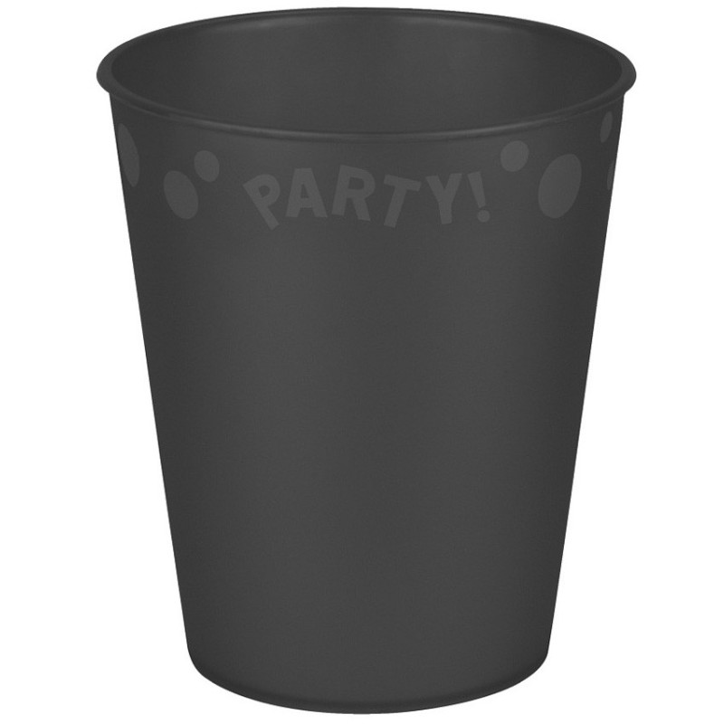 Party Black Black micro premium plastic cup 250 ml