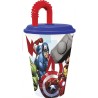 Gobelet à paille Avengers Heroic Squad, plastique 430 ml