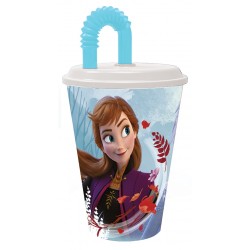 Gobelet à paille Disney Frozen Frost, plastique, 430 ml