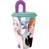 Gobelet magique avec paille en plastique La Reine des Neiges de Disney, 430 ml