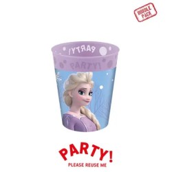 Lot de 4 gobelets en plastique de qualité supérieure Disney Frozen Wind Micro 250 ml