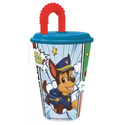 Gobelet à paille All Right de Paw Patrol, en plastique, 430 ml