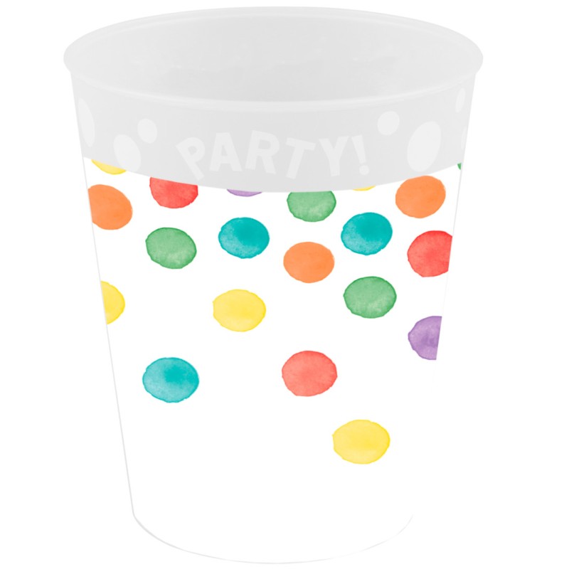 Colour Multiwatercolor  Party micro premium plastic cup 250 ml