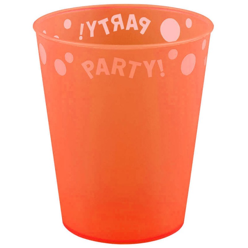 Party Orange Orange micro premium plastic cup 250 ml