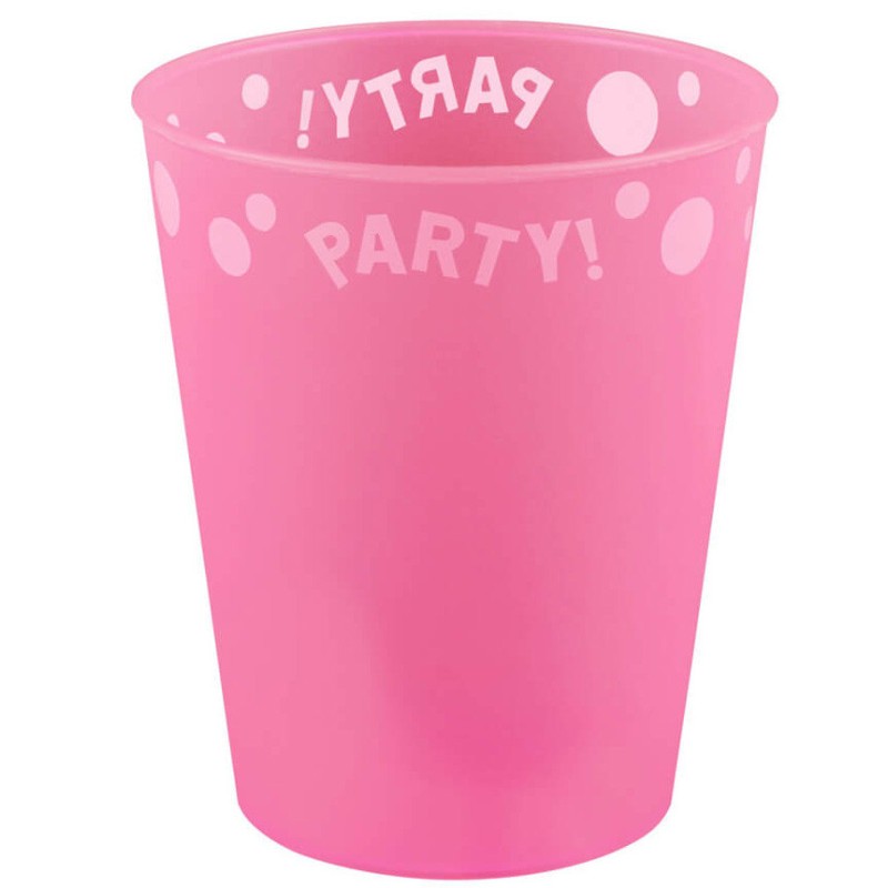 Gobelet en plastique Party Pink Rosa micro Premium 250 ml