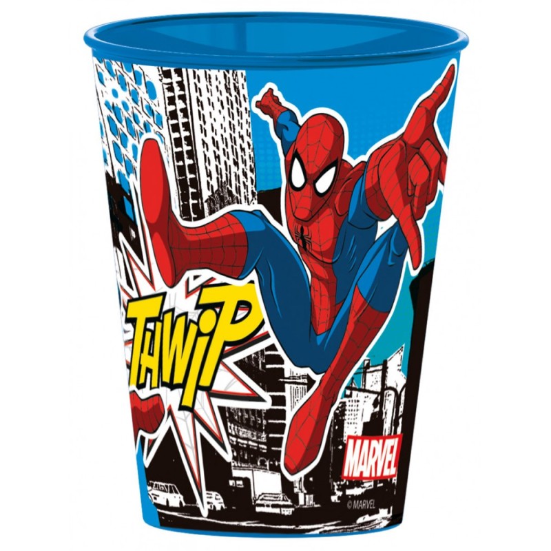 Spiderman glass, plastic 260 ml