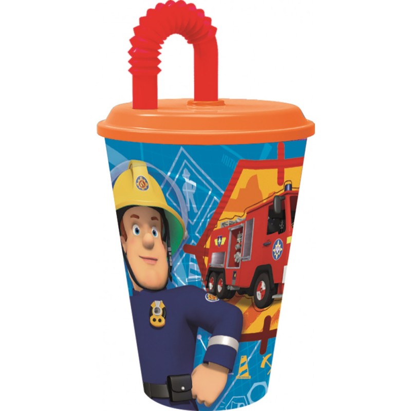 Fireman Sam Rescue Mission straw cup, plastic 430 ml