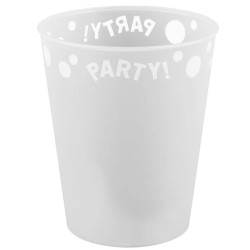 Party White White micro premium plastic cup 250 ml