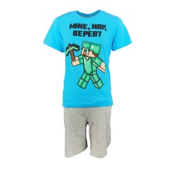 Pyjama court Minecraft pour enfants 12 ans