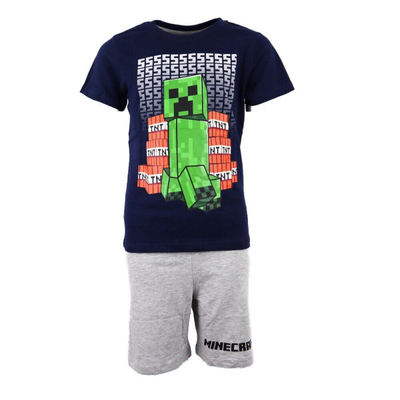 Minecraft children's short pajamas 12 years