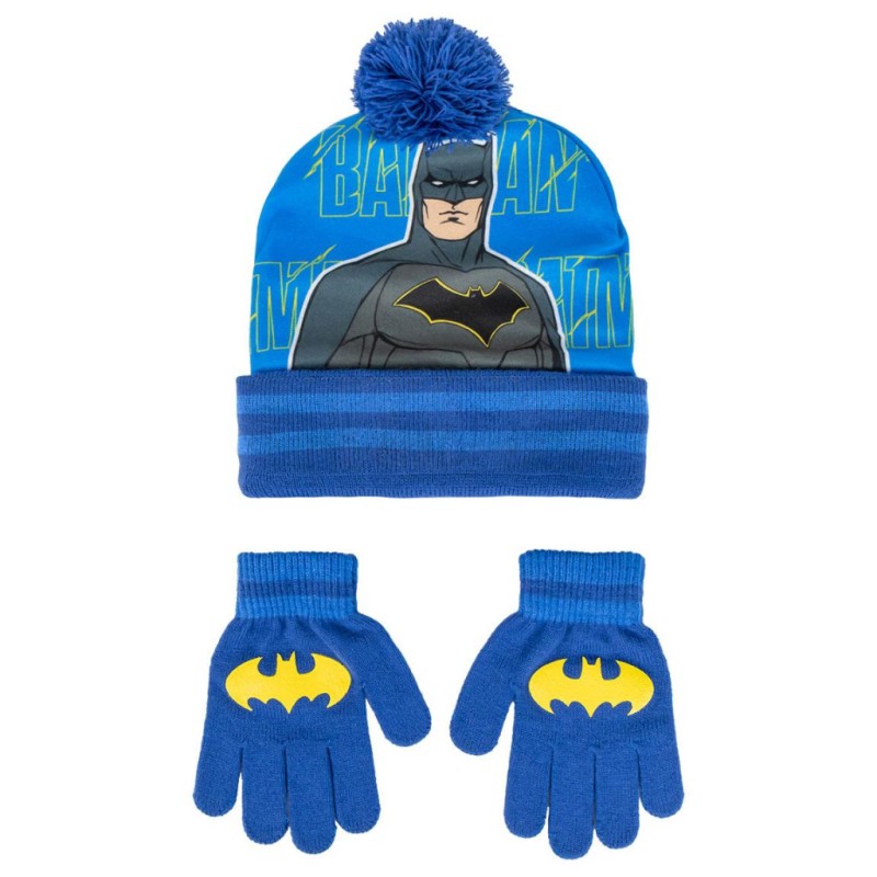 Ensemble bonnet et gants Batman pour enfants