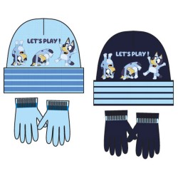 Ensemble bonnet et gants pour enfants Bluey Let's Play 52-54 cm