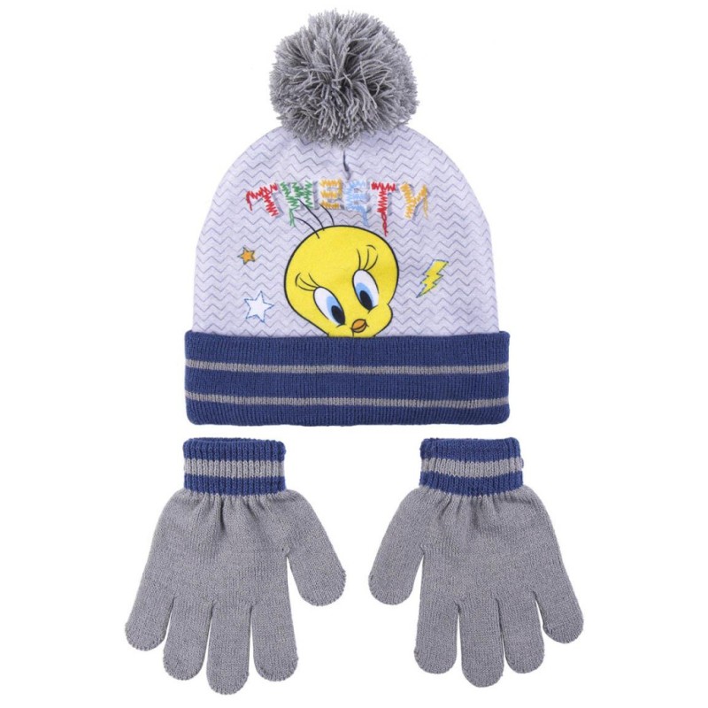 Ensemble bonnet et gants pour enfants Looney Tunes Tweety