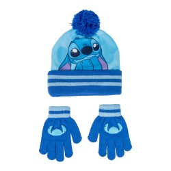 Ensemble bonnet et gants bleus pour enfants Disney Lilo et Stitch