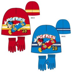 Ensemble bonnet et gants Disney Mickey Skate pour enfants 52-54 cm