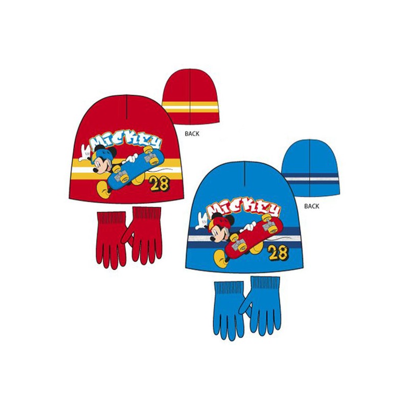 Disney Mickey  Skate children hat + glove set 52-54 cm