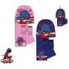 Miraculous Ladybug kids hat + scarf + gloves set