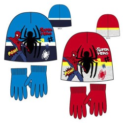 Ensemble bonnet + gants Spiderman Hero pour enfants 52-54 cm