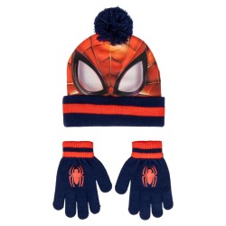 Ensemble bonnet et gants Spiderman rouge pour enfants