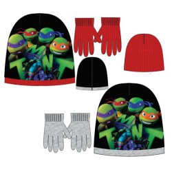 Teenage Mutant Ninja Turtles kids hat + gloves set 52-54 cm