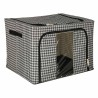 Organisateur de literie pour vêtements housse de sac de garde-robe avec cadre blanc noir 100L
