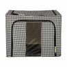 Organisateur de literie pour vêtements housse de sac de garde-robe avec cadre blanc noir 100L
