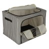 Organisateur de literie pour vêtements housse de sac de garde-robe avec cadre blanc noir 100L
