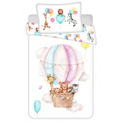 Animals Flying balloon children's bedding set 100×135cm, 40×60cm