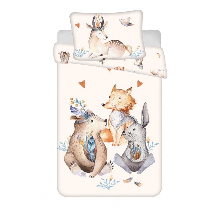 Animals Woodland kids bedding set 100×135cm, 40×60cm