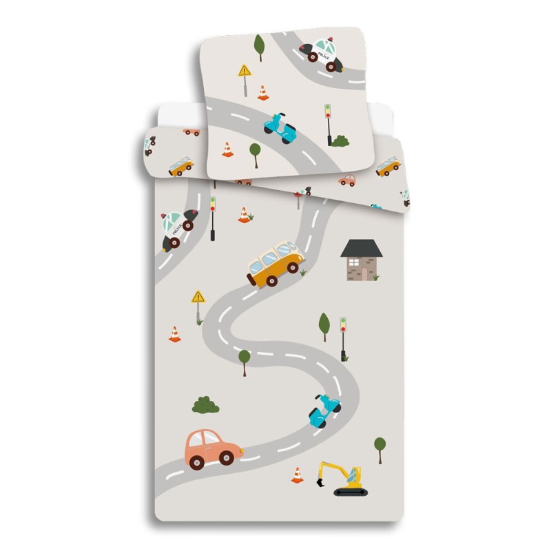 Car Road children's bedding set 100×135cm, 40×60cm