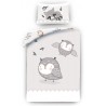 Owl Grey children's bedding cover 100×135cm, 40×60 cm