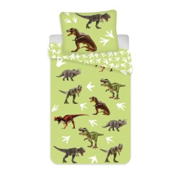 Dinosaur Green children's bedding set 100×135cm, 40×60 cm