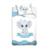 Lit pour enfant Elefant It's a Boy 100x135 cm, 40x60 cm